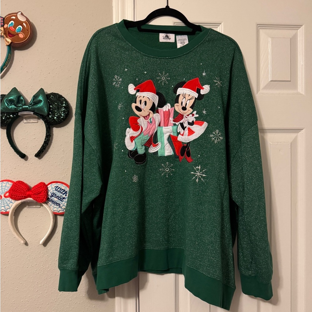 Disney Mickey Mouse and Minnie Mouse Holiday Sweatshirt